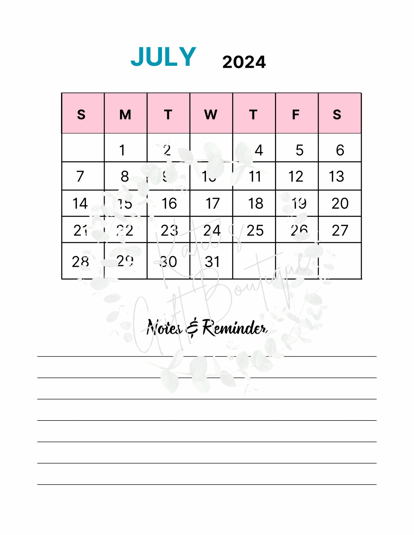 2024-2025 Travel Planner Spread - Self Care Binder