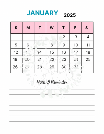 2024-2025 Travel Planner Spread - Self Care Binder