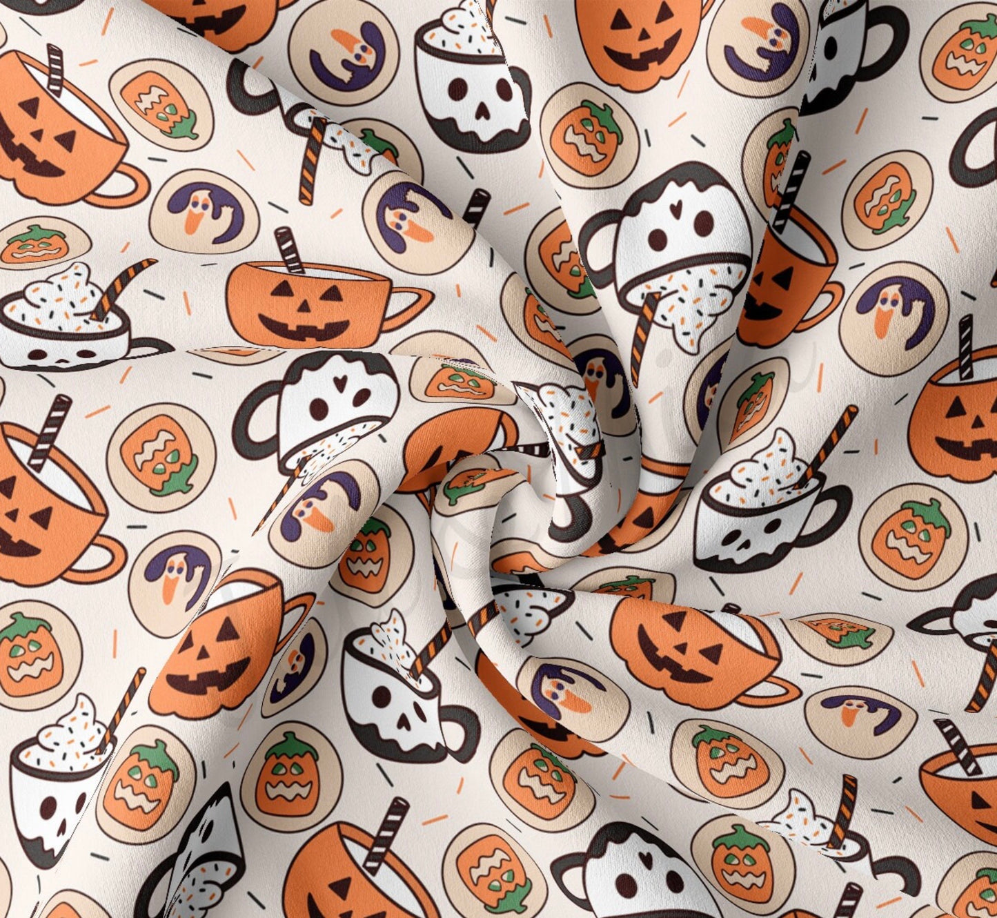 Coffee & Cookies - Halloween - Scrunchie/Headband