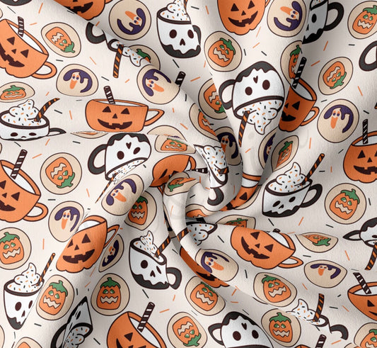 Coffee & Cookies - Halloween - Scrunchie/Headband