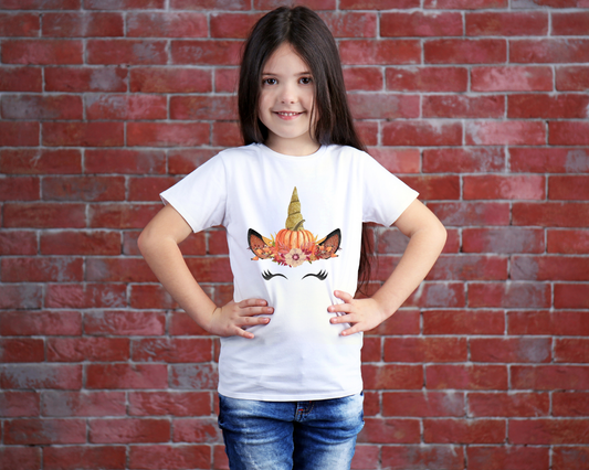 Fall Unicorn - Kids TShirt or Crewneck Sweatshirt