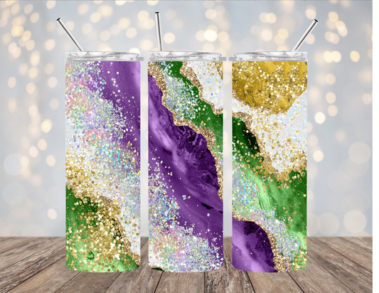 Mardi Gras Inspired - Tumbler