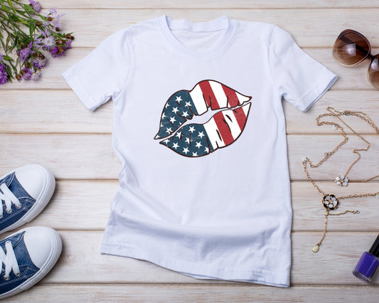 American Lips - TShirt or Crewneck Sweatshirt