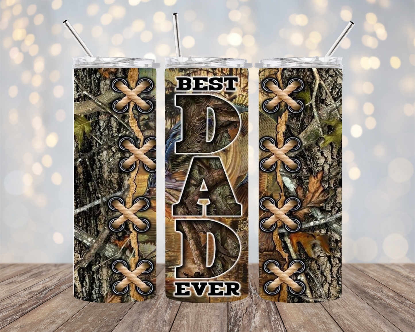 Camo Best Dad - Tumbler