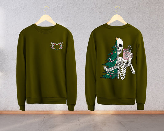 Christmas Skeleton - TShirt or Crewneck Sweatshirt