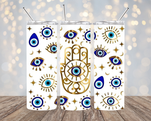 Hamsa Hand/Evil Eye- Tumbler