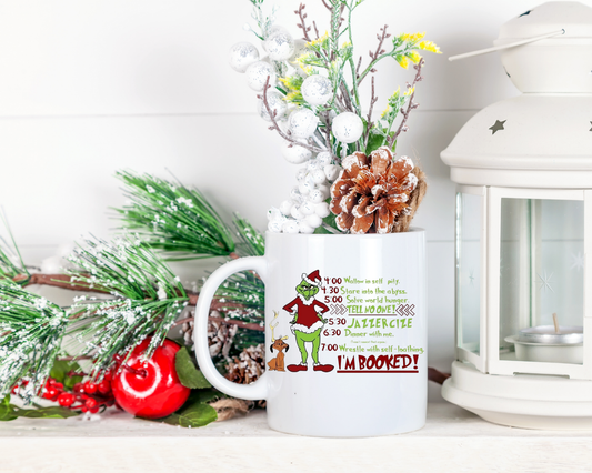 Grinch Daily Schedule - Glass Cup or Mug