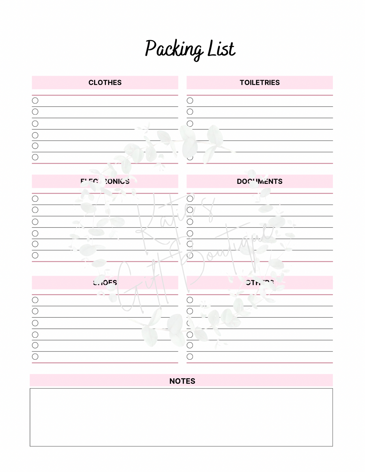 2024-2025 Travel Planner Spread - Self Care Binder