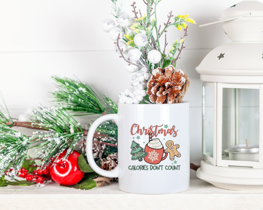 Christmas Calories Don't Count - Glass Cup or Mug