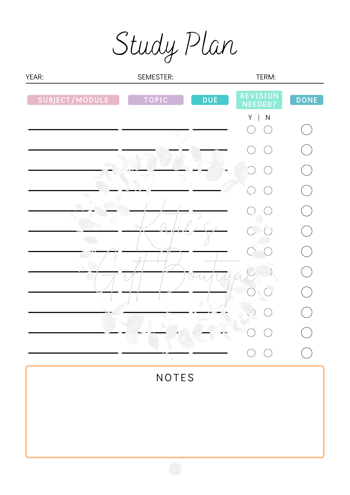 Study Planner