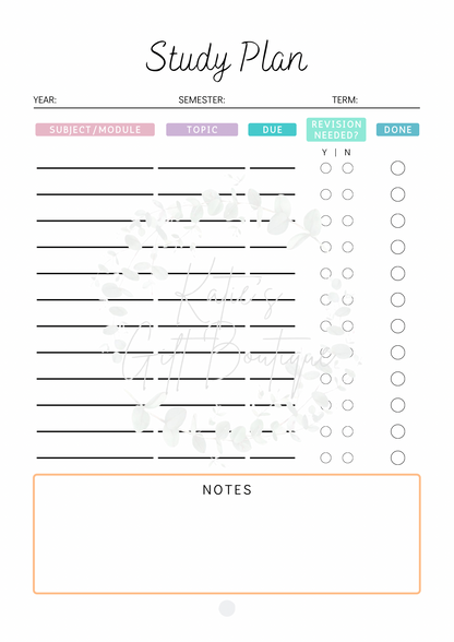 Study Planner