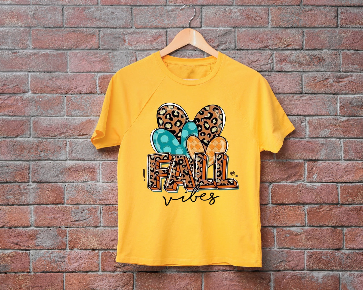 Fall - Heart Fall Vibes- TShirt or Crewneck Sweatshirt
