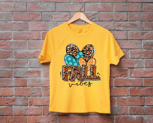 Fall - Heart Fall Vibes- TShirt or Crewneck Sweatshirt