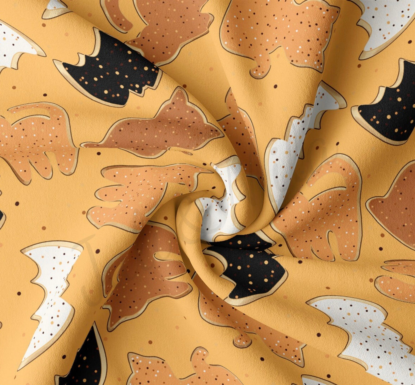 Bat & Cat Halloween Cookies - Scrunchie/Headband