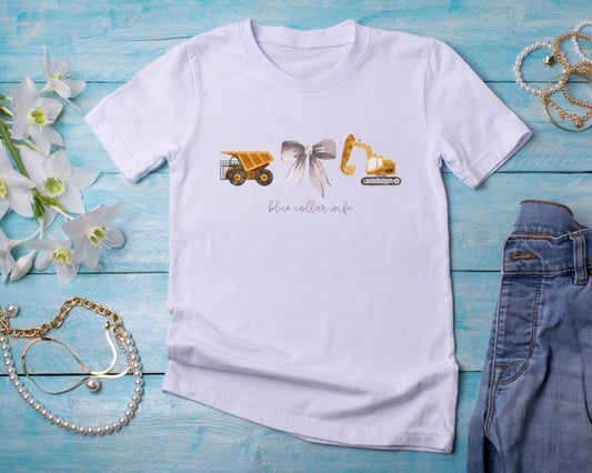 Blue Collar Wife - TShirt or Crewneck Sweatshirt