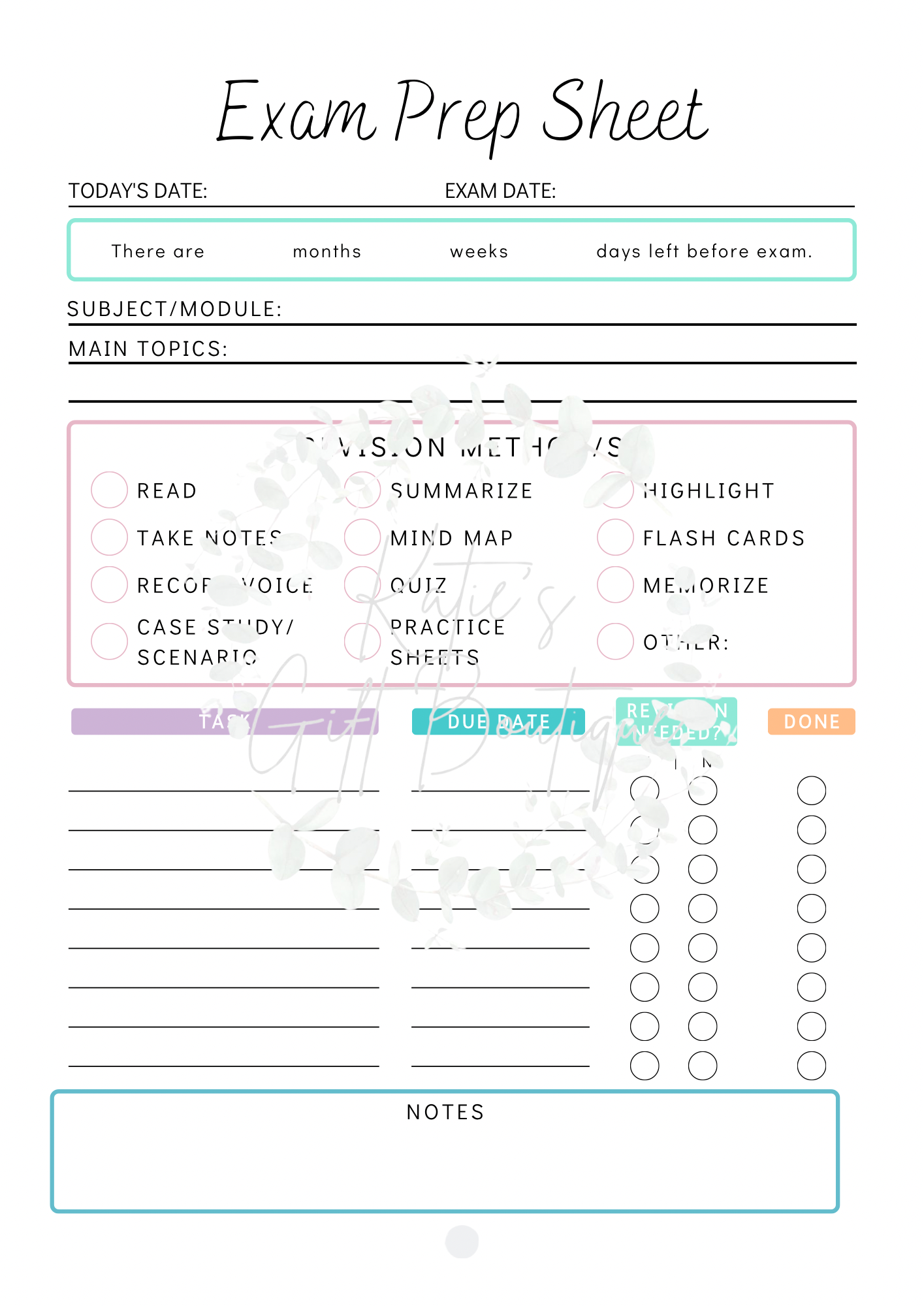 Study Planner