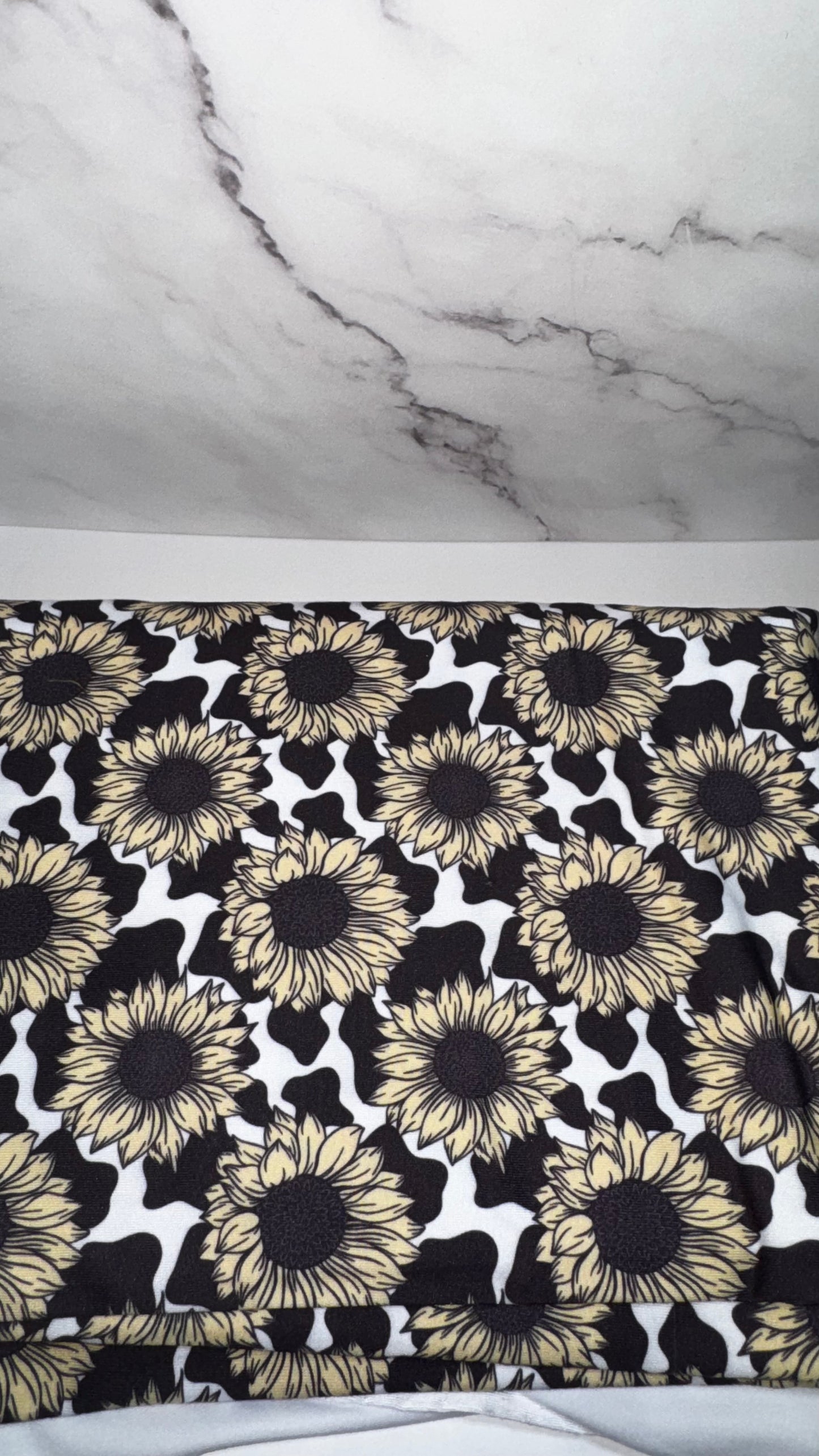 Sunflowers & Cowprint - Scrunchie/Headband