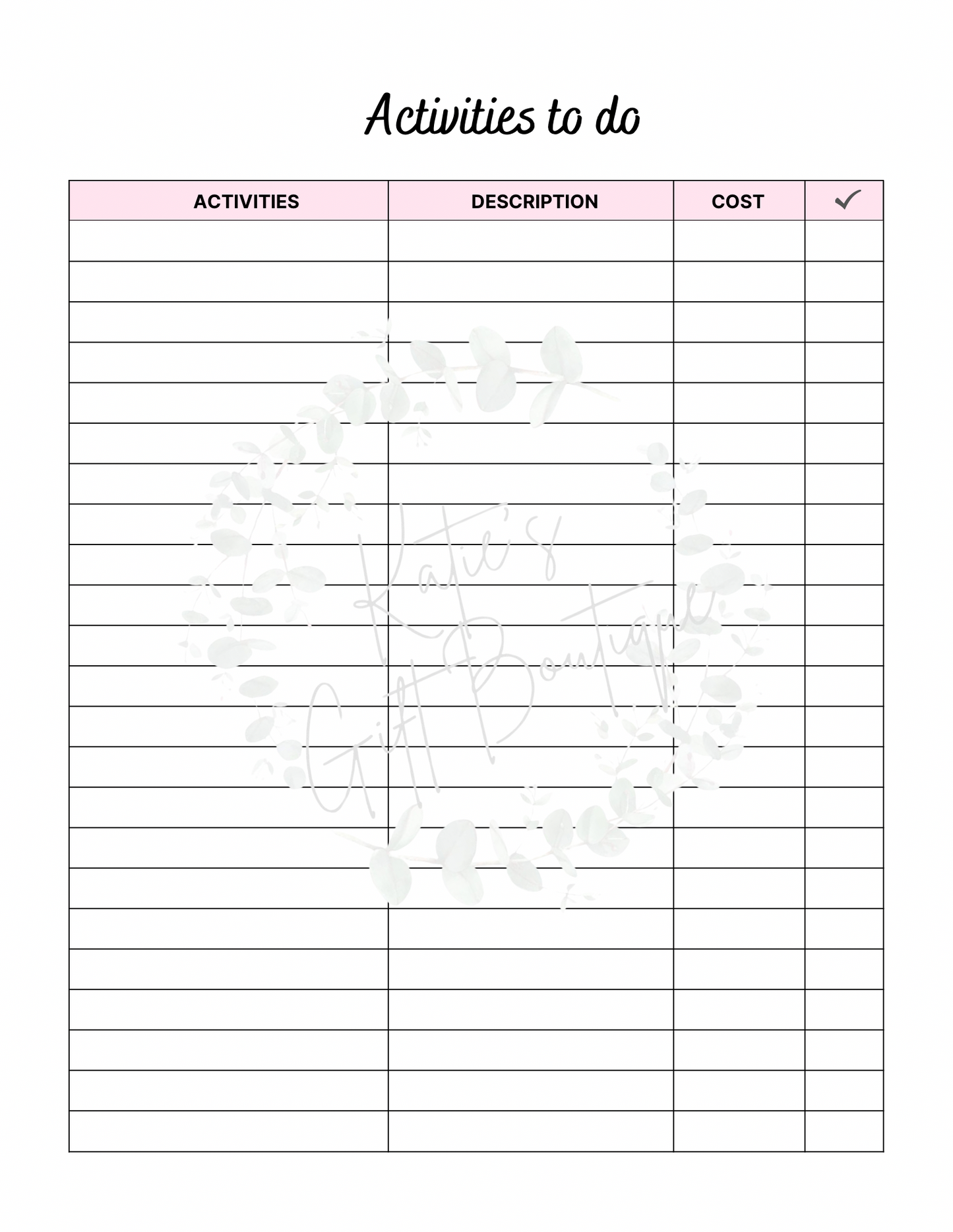 2024-2025 Travel Planner Spread - Self Care Binder