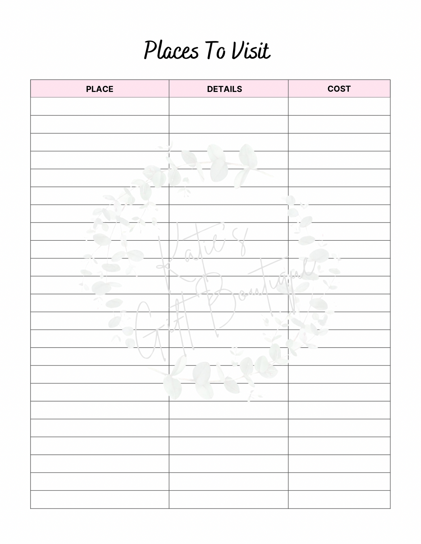 2024-2025 Travel Planner Spread - Self Care Binder