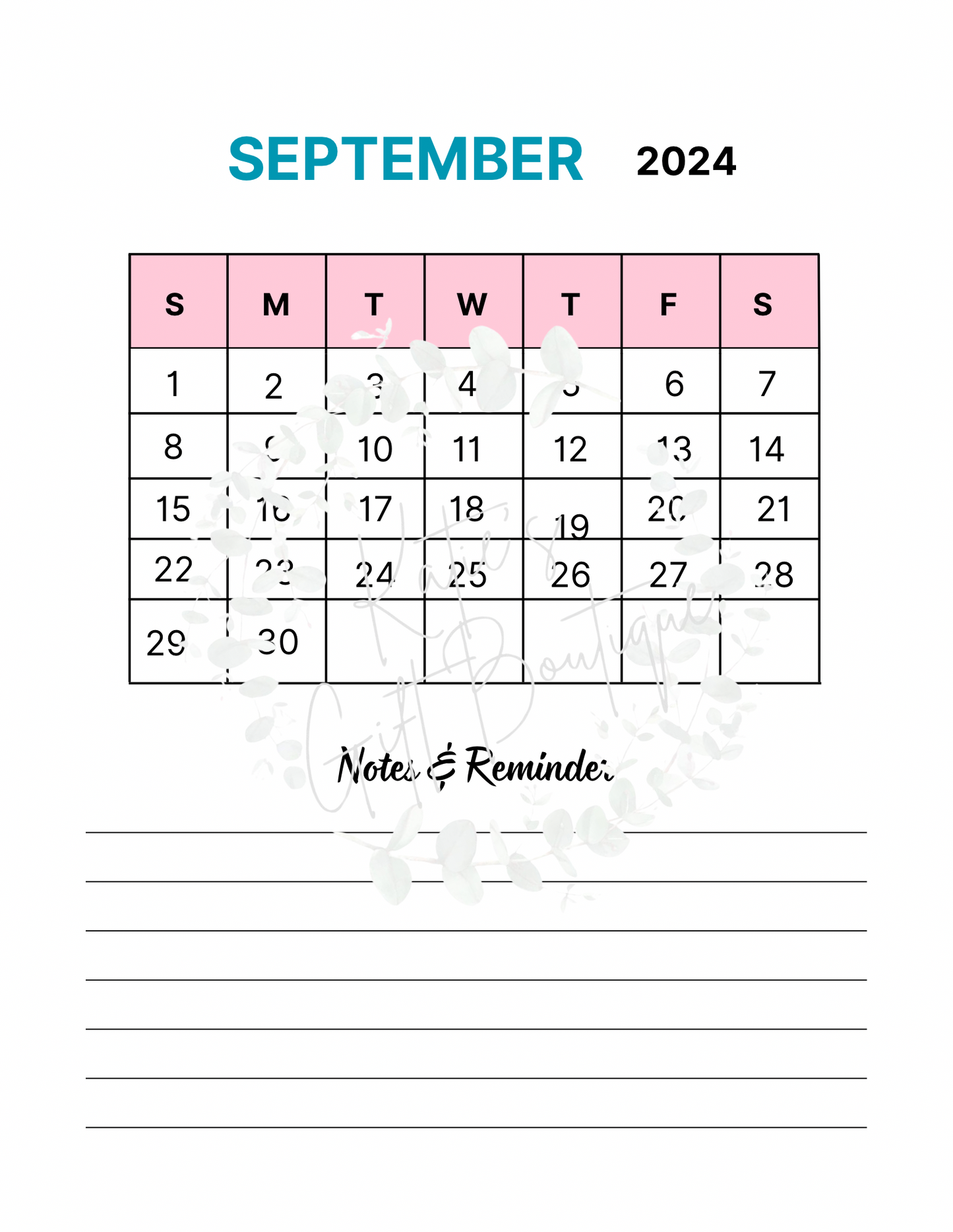 2024-2025 Travel Planner Spread - Self Care Binder