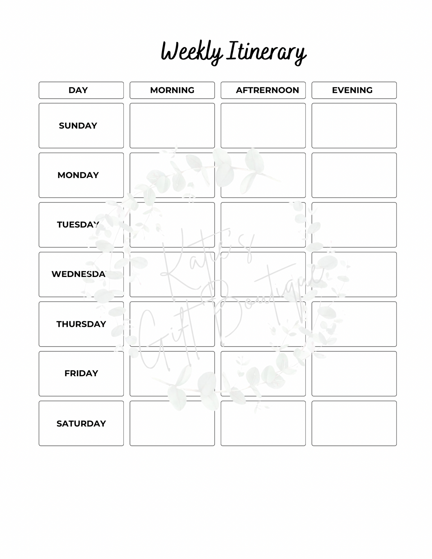 2024-2025 Travel Planner Spread - Self Care Binder