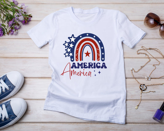 American Rainbow - TShirt or Crewneck Sweatshirt