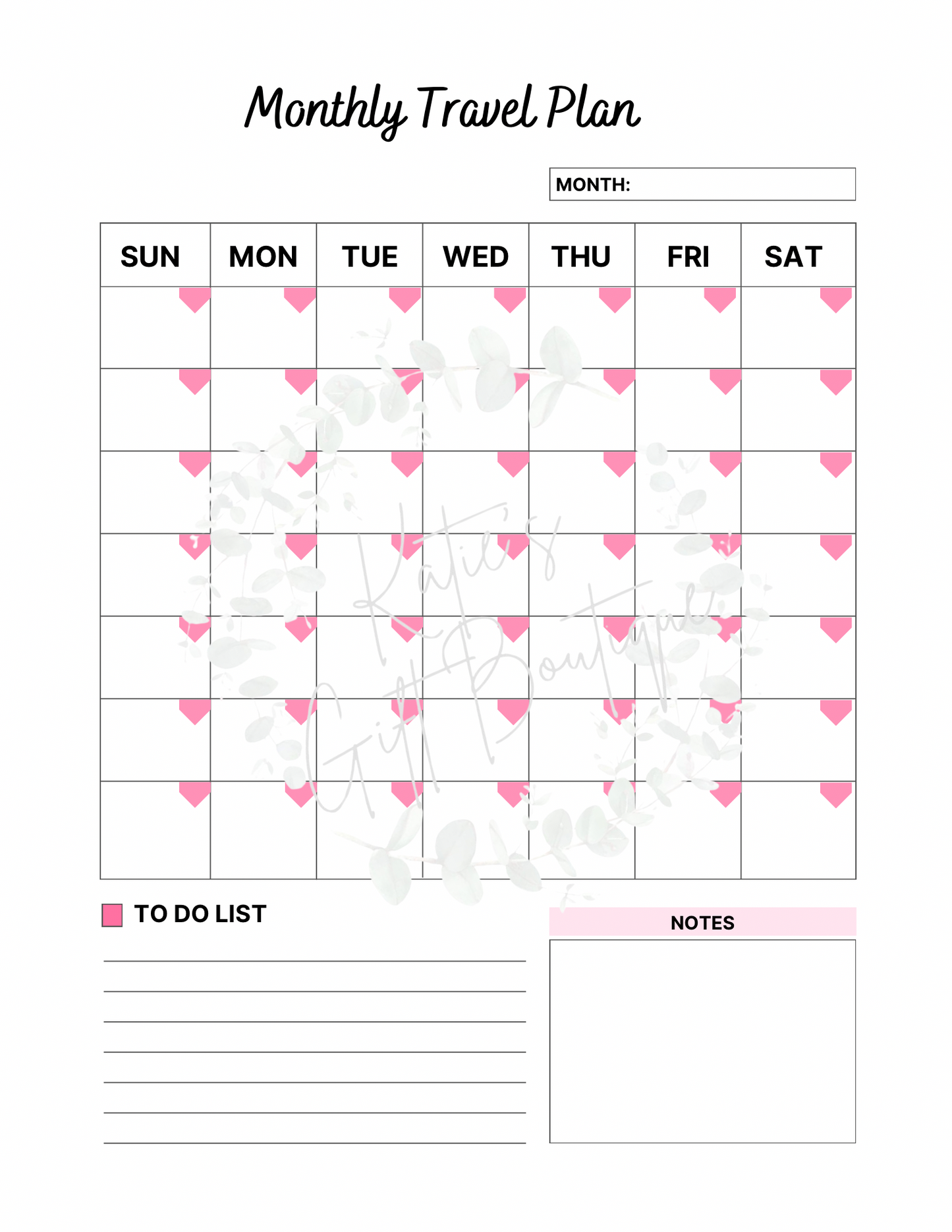 2024-2025 Travel Planner Spread - Self Care Binder