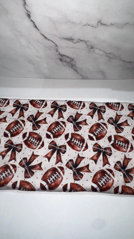 Footballs & Bows Scrunchie/Headband