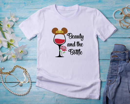 Beauty and the Bottle - TShirt or Crewneck Sweatshirt