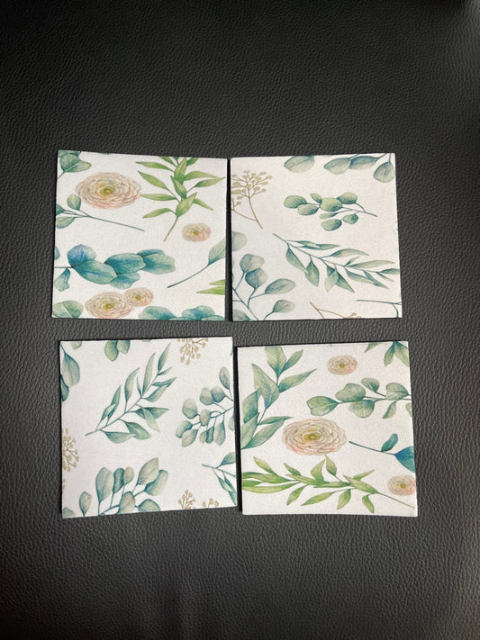 Green Plant home coasters